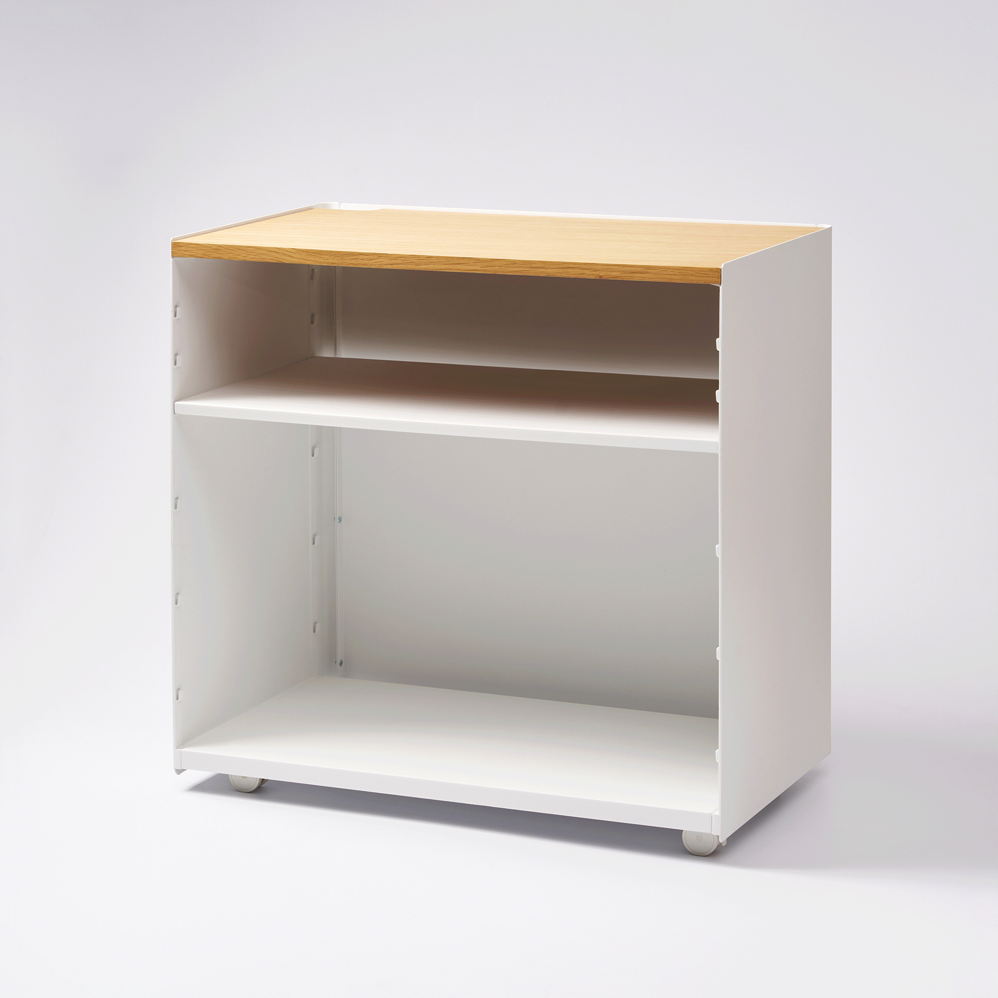 Mobile Hideaway Storage Cart (23 H) - Steel + Wood - Image 2
