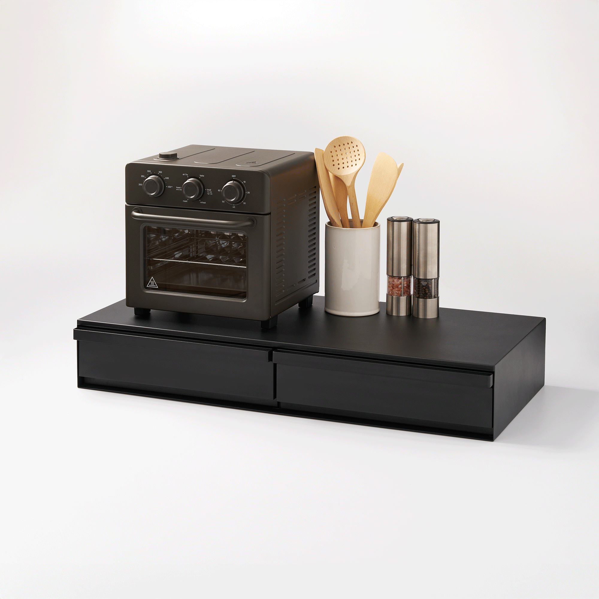 Countertop Drawer with Pull-Out Shelf - Wide - Steel - Image 17