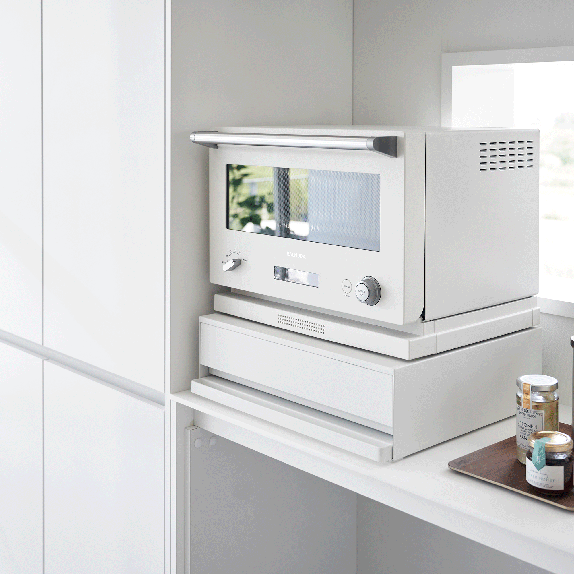 Countertop Drawer with Pull-Out Shelf - Steel - Image 2