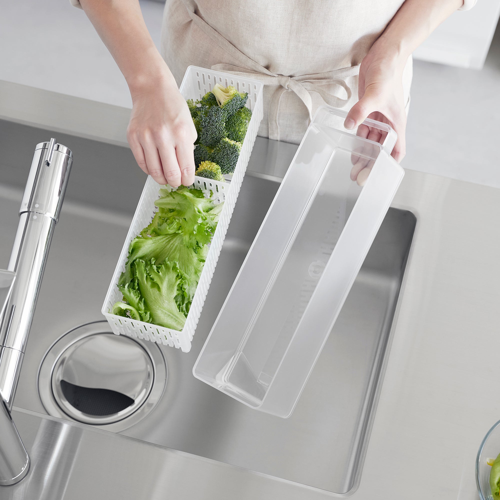 Refrigerator Colander with Lid & Divider - Image 3