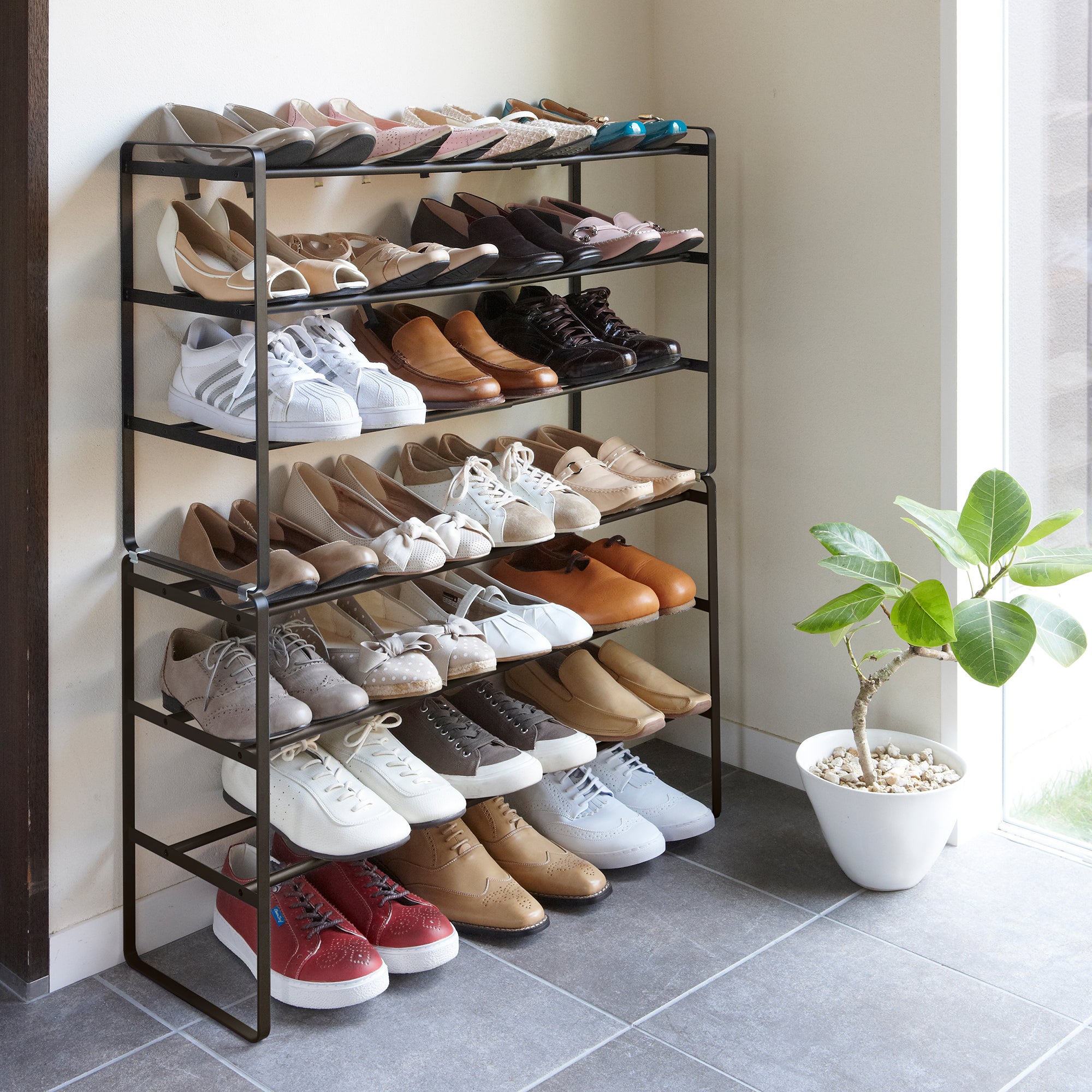 Three-Tier Expandable Shoe Rack (18 H) - Steel - Image 9