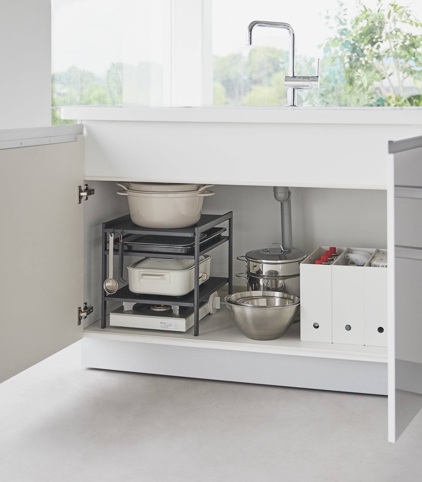 Three-Tier Cabinet Storage Rack (14 H) - Steel - Image 17