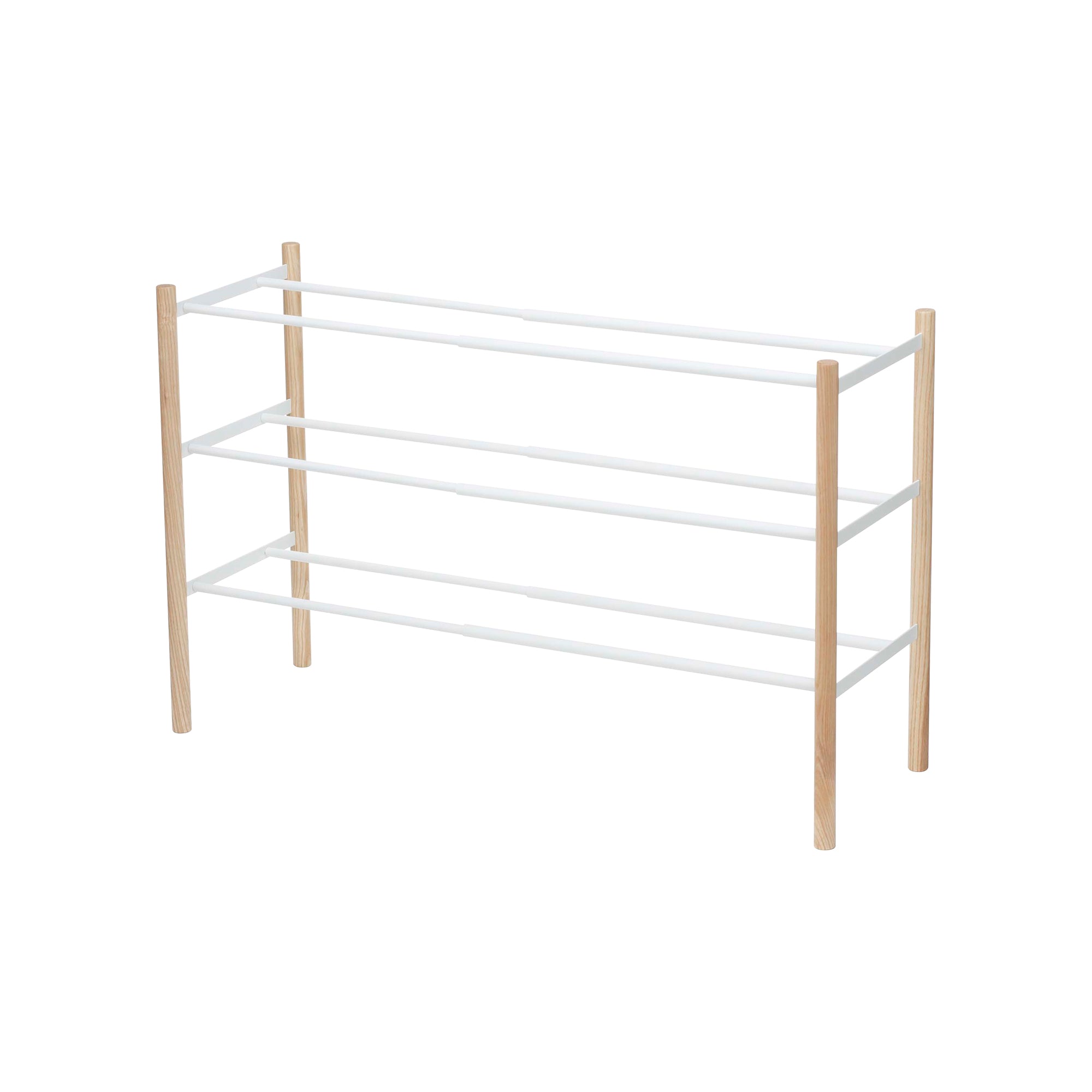 Expandable Shoe Rack (18 H) - Steel + Wood - Image 6
