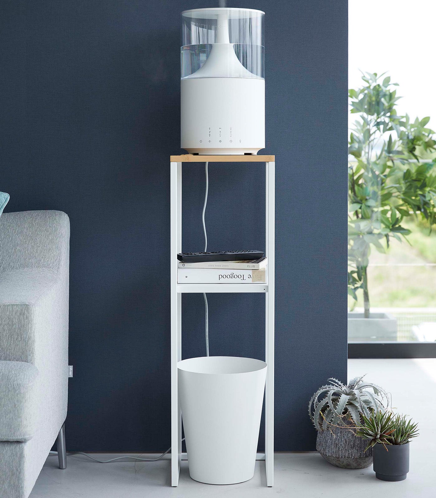 Two-Tier Display & Storage Shelf (31.5 H) - Steel + Wood - Image 4