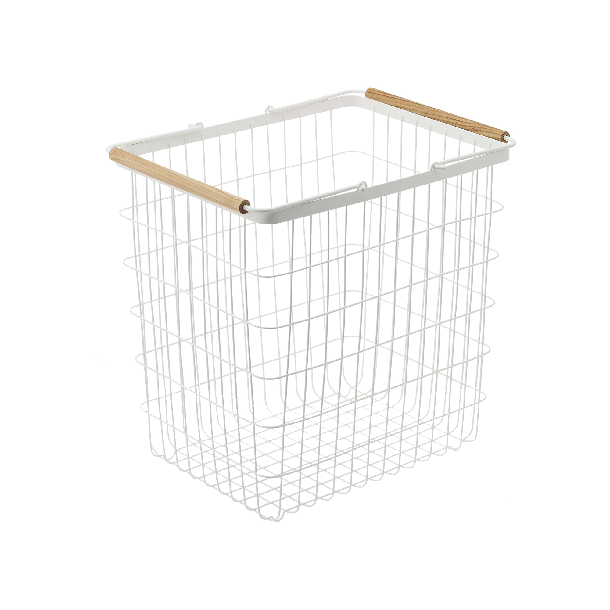 Wire Basket - Two Sizes - Steel + Wood - Image 10