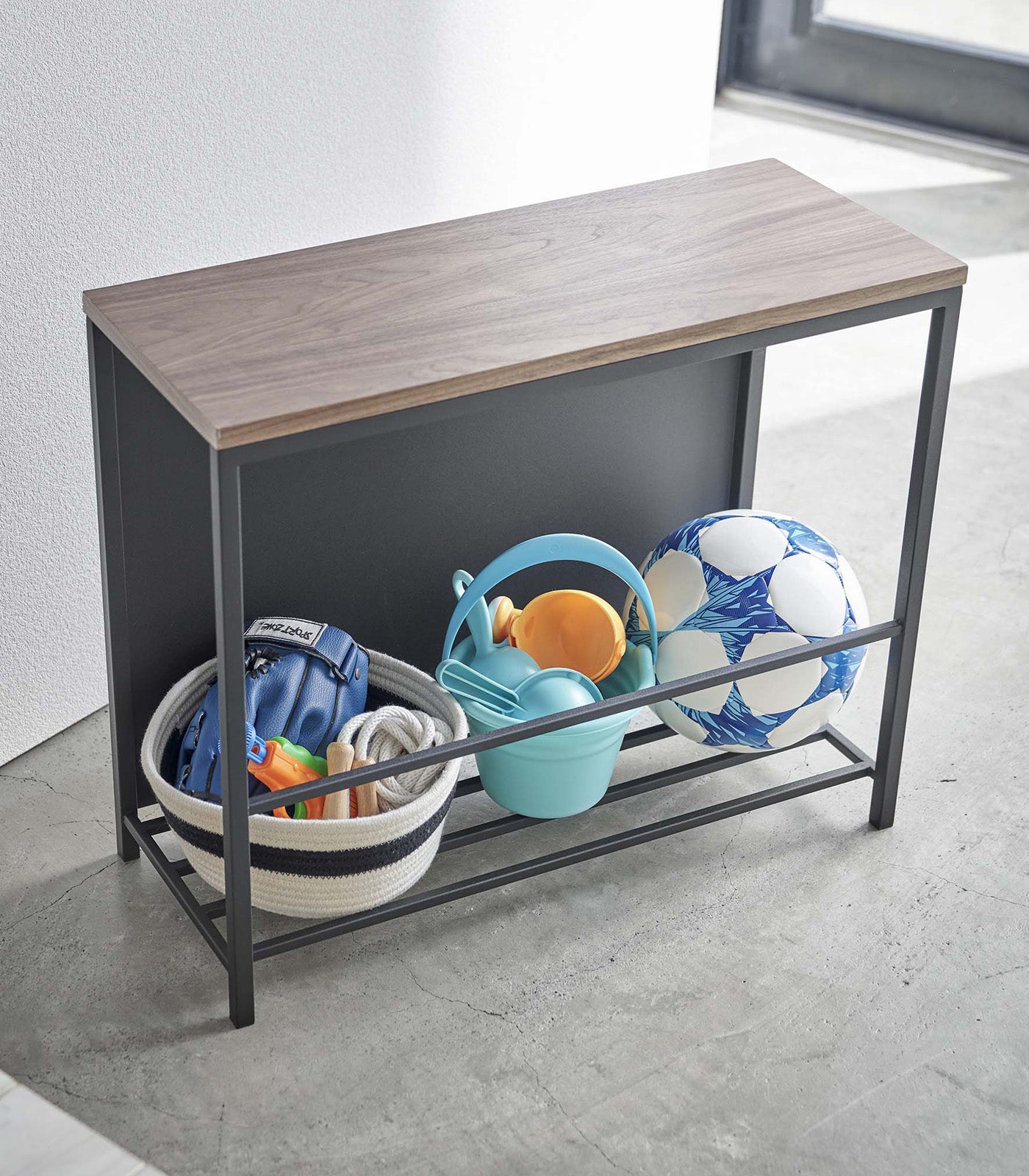 Entryway Storage Organizer & Bench (18 H) - Steel + Wood - Image 15