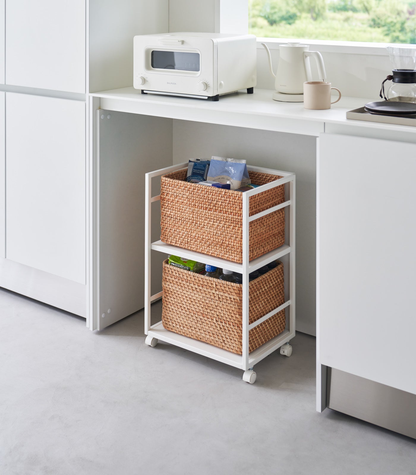 Two-Tier Hideaway Storage Cart (24 H) - Steel - Image 2