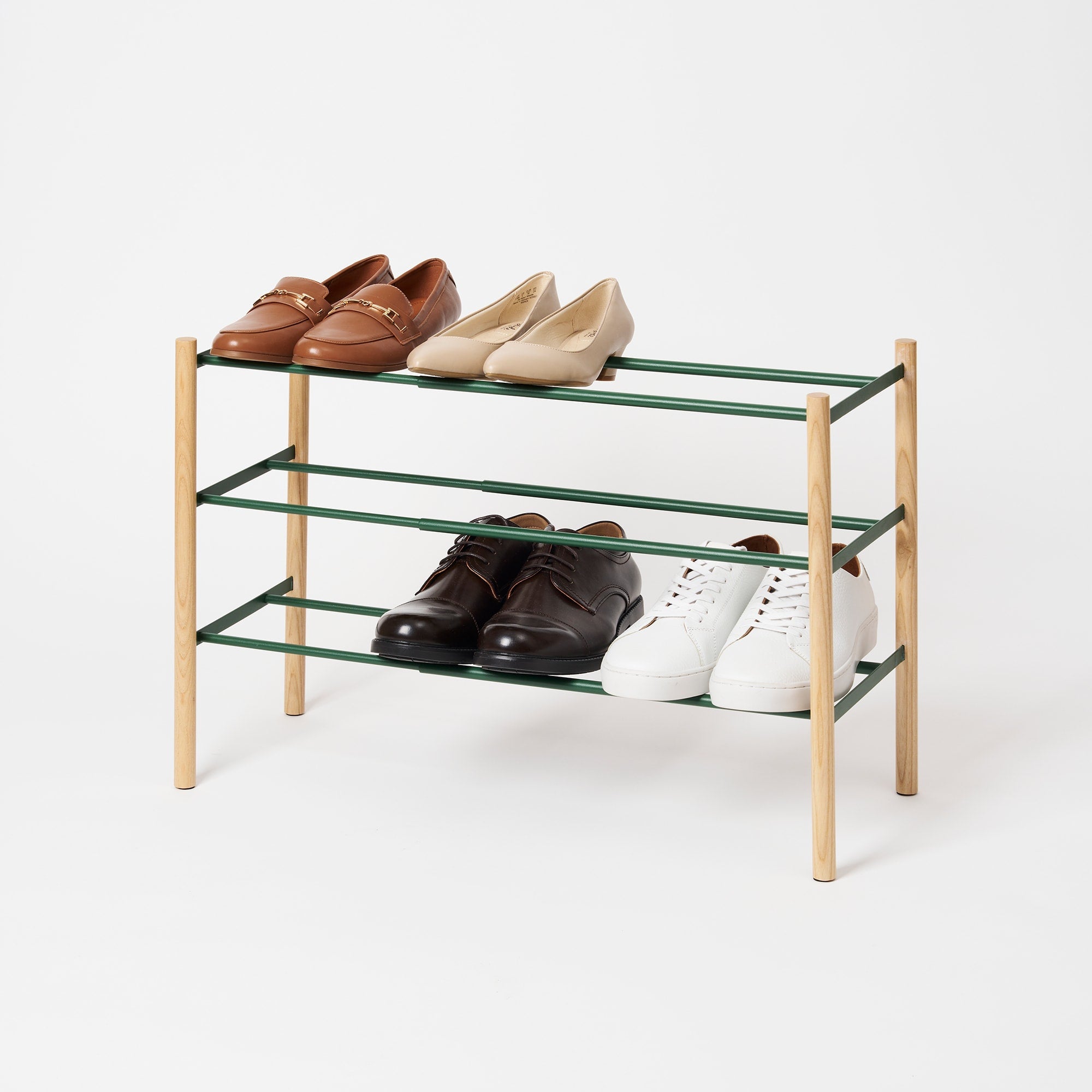 Expandable Shoe Rack (18 H) - Steel + Wood - Image 15