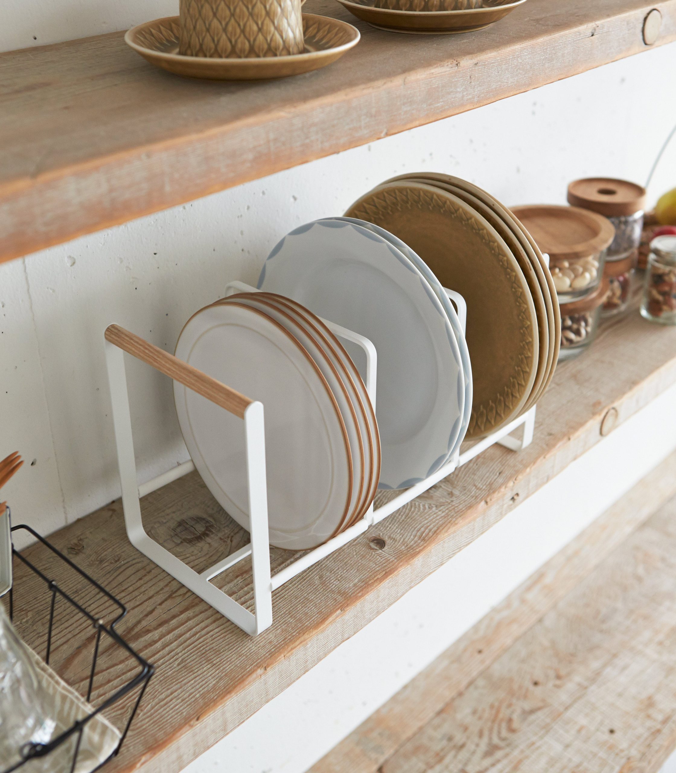 Vertical Plate Organizer - Steel + Wood - Image 5