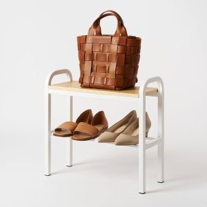 Shoe Organizer & Bench (18 H) - Steel + Wood
