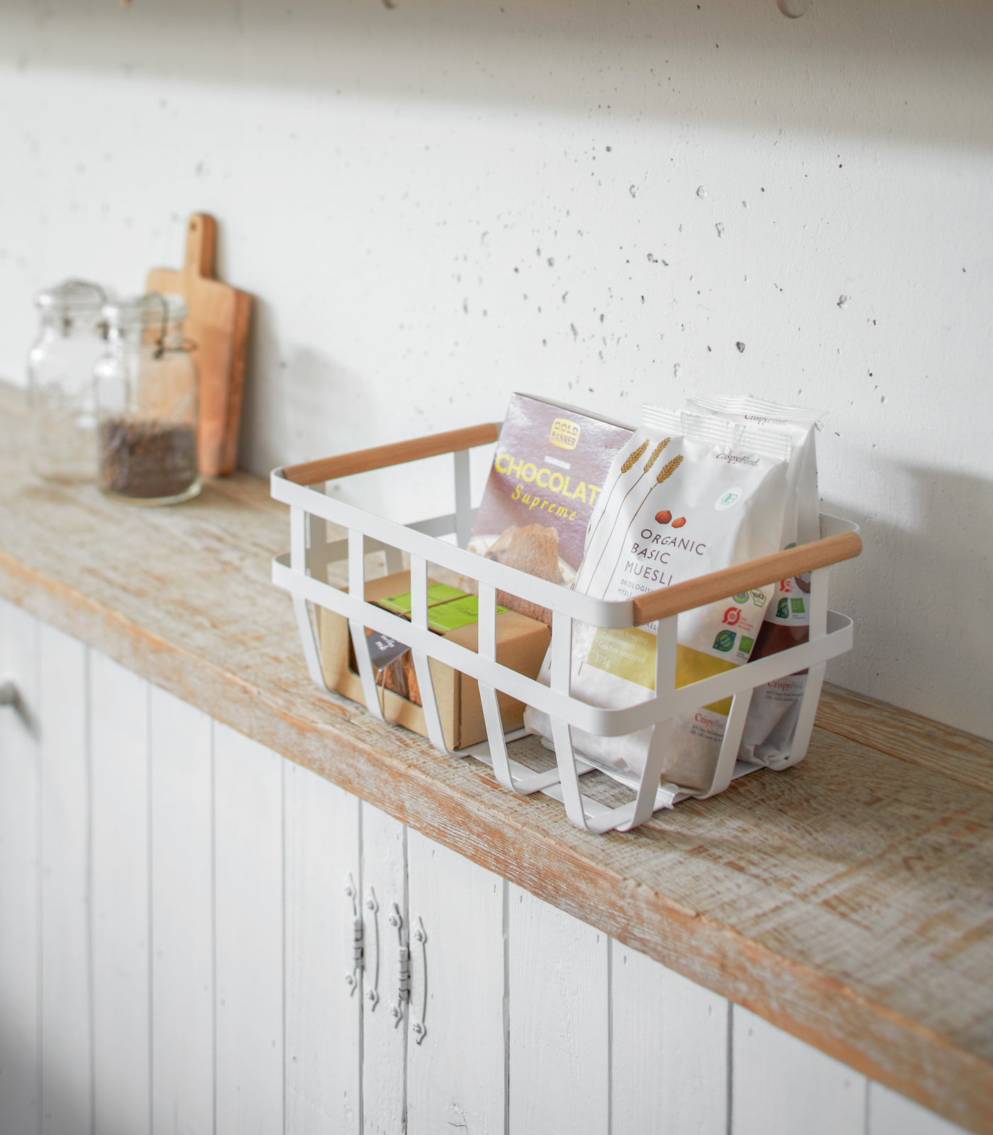 Storage Basket - Medium - Steel + Wood - Image 2