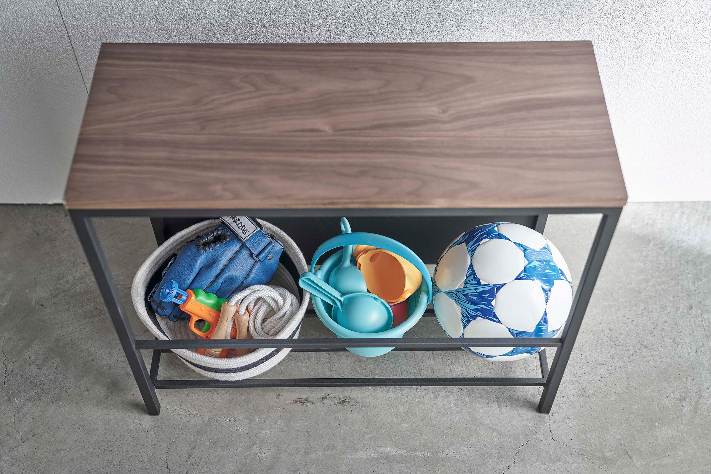 Entryway Storage Organizer & Bench (18 H) - Steel + Wood - Image 17