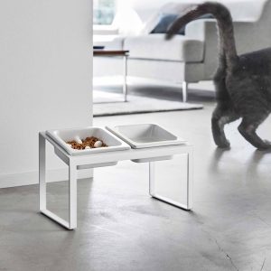 Slow Feeder Pet Bowl - Steel + Ceramic