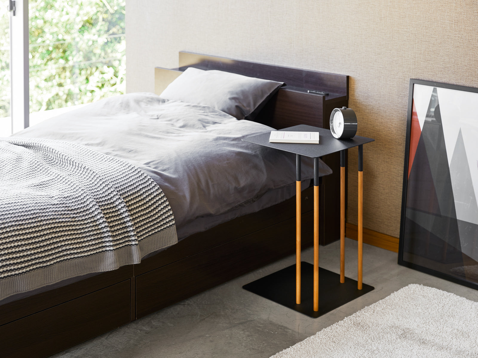 C Side Table (22 H) - Steel + Wood - Image 7