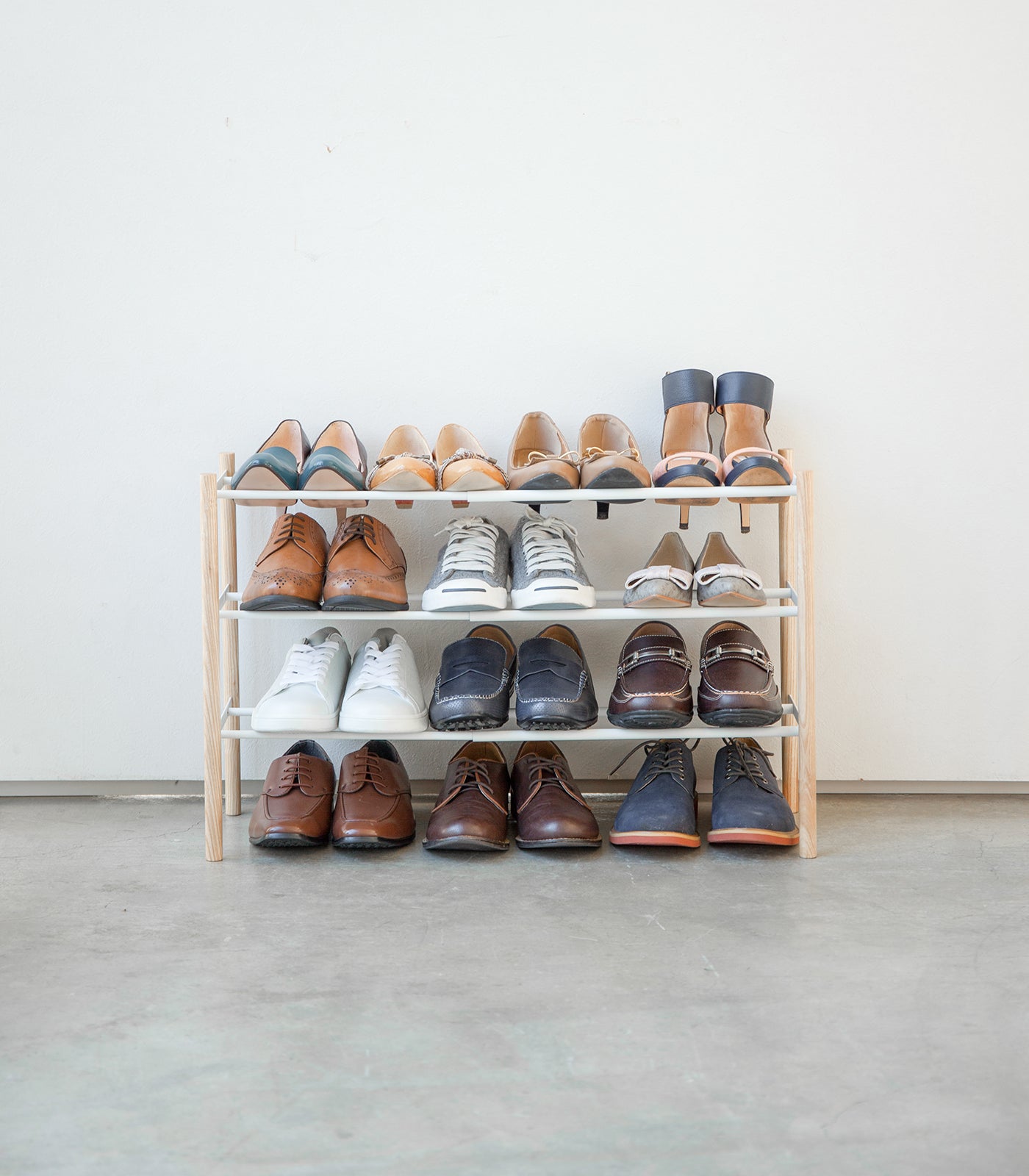 Expandable Shoe Rack (18 H) - Steel + Wood - Image 3