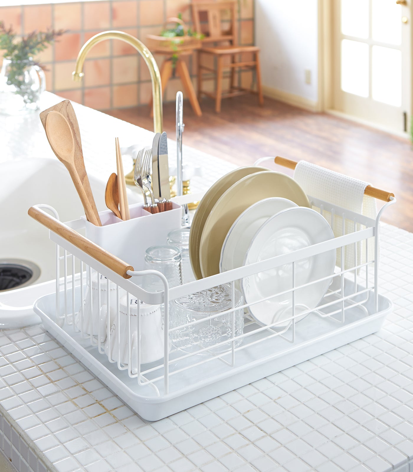 Dish Rack - Steel + Wood - Image 2