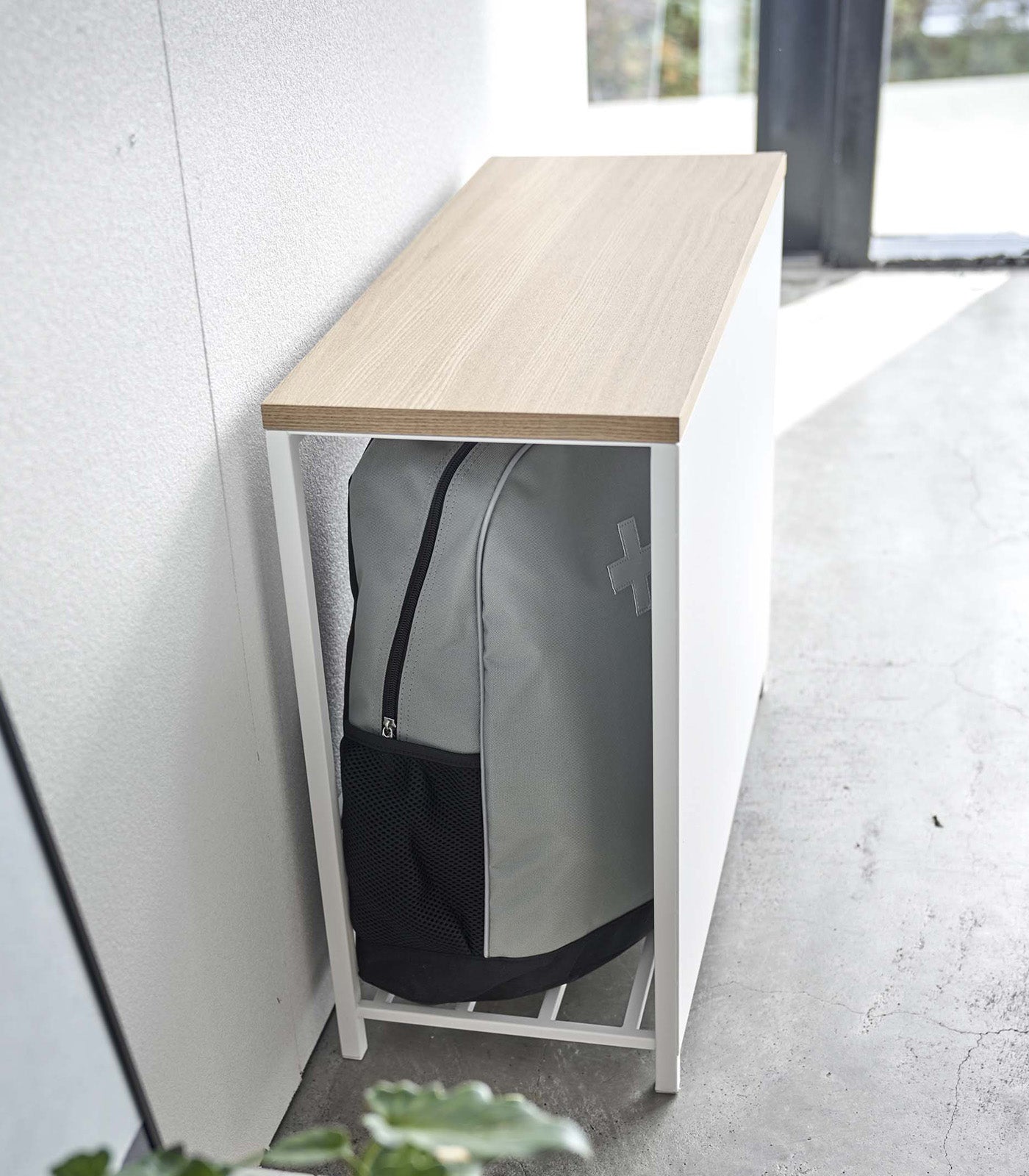 Entryway Storage Organizer & Bench (18 H) - Steel + Wood - Image 8