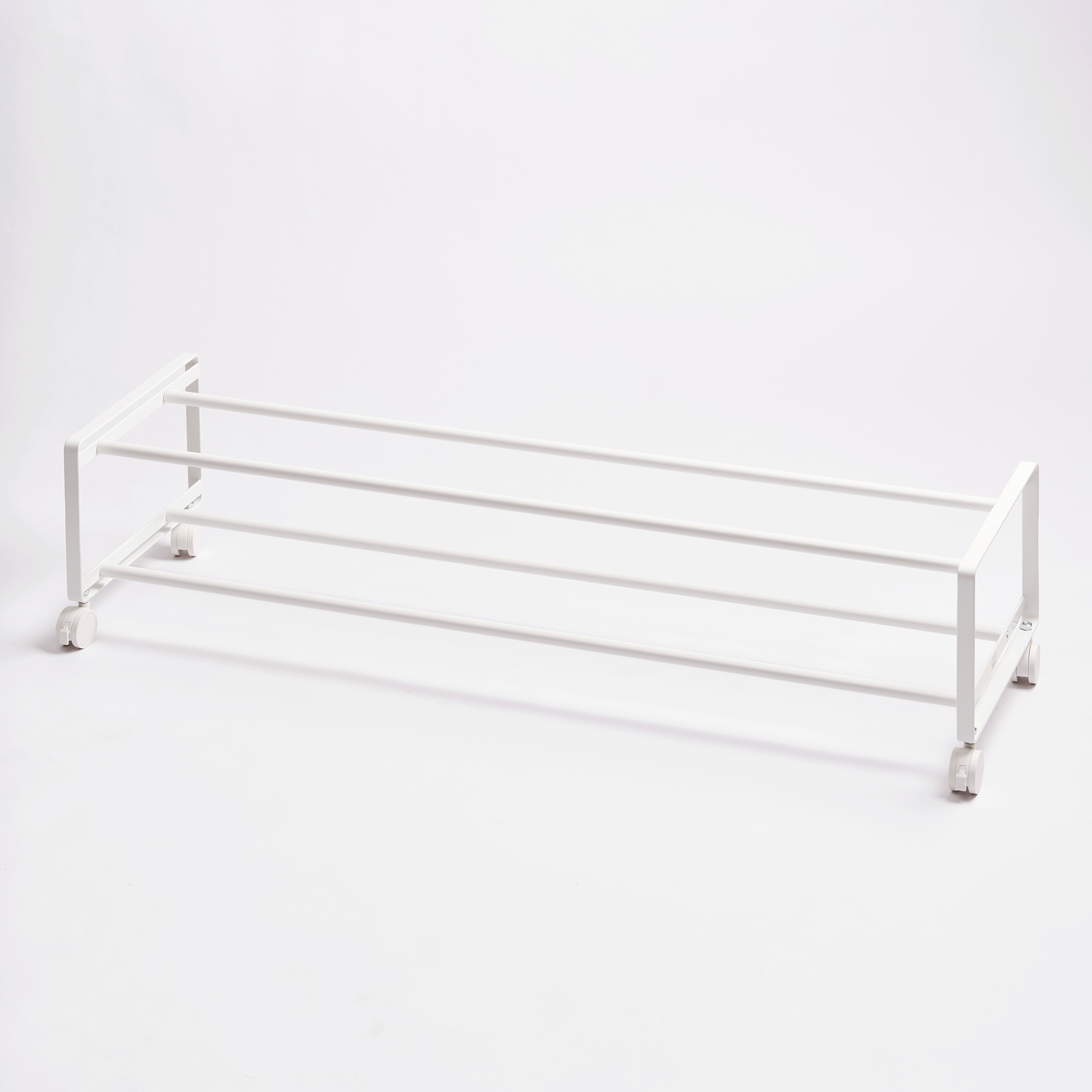 Two-Tier Rolling Shoe Rack ( H) - Steel - Image 2