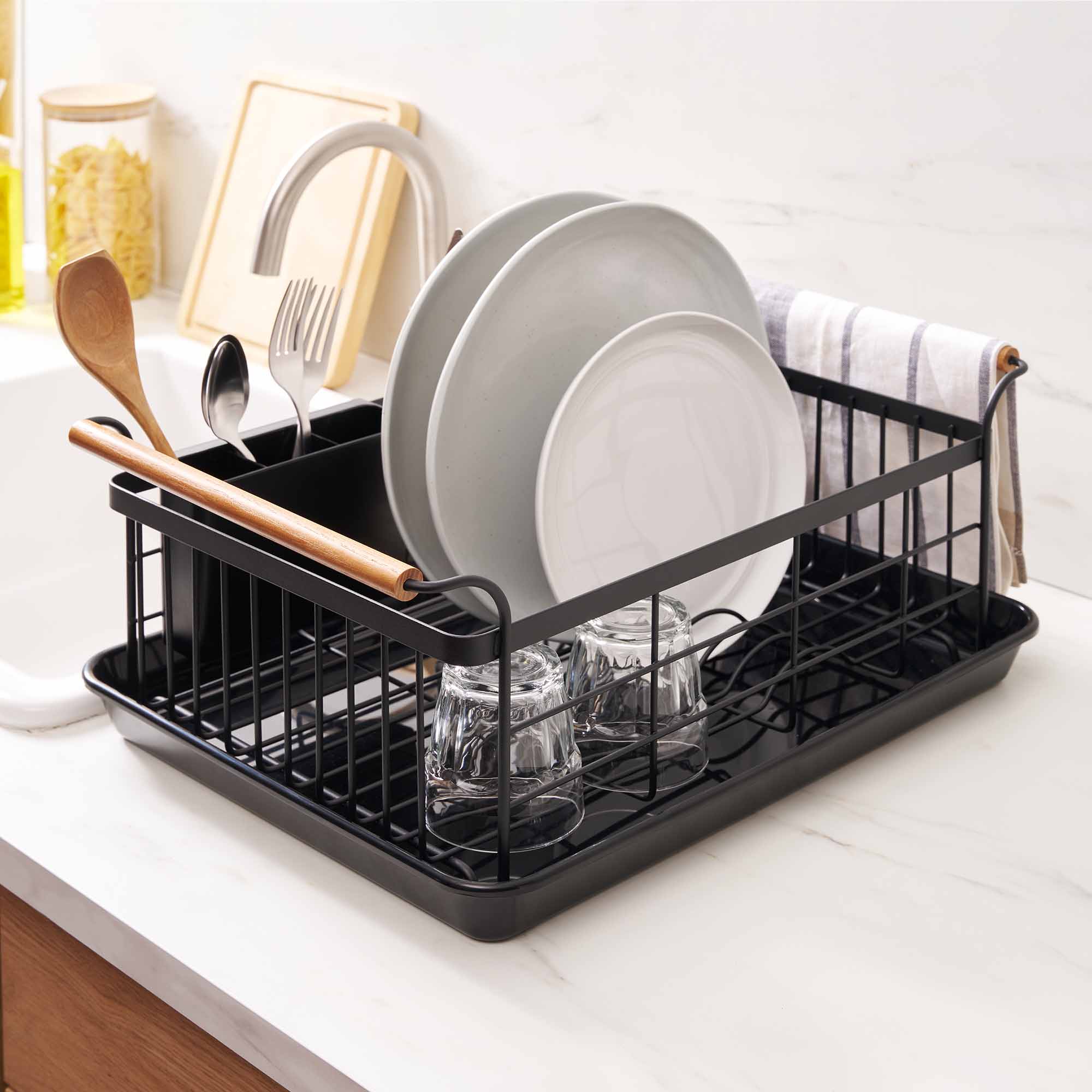 Dish Rack - Steel + Wood - Image 2
