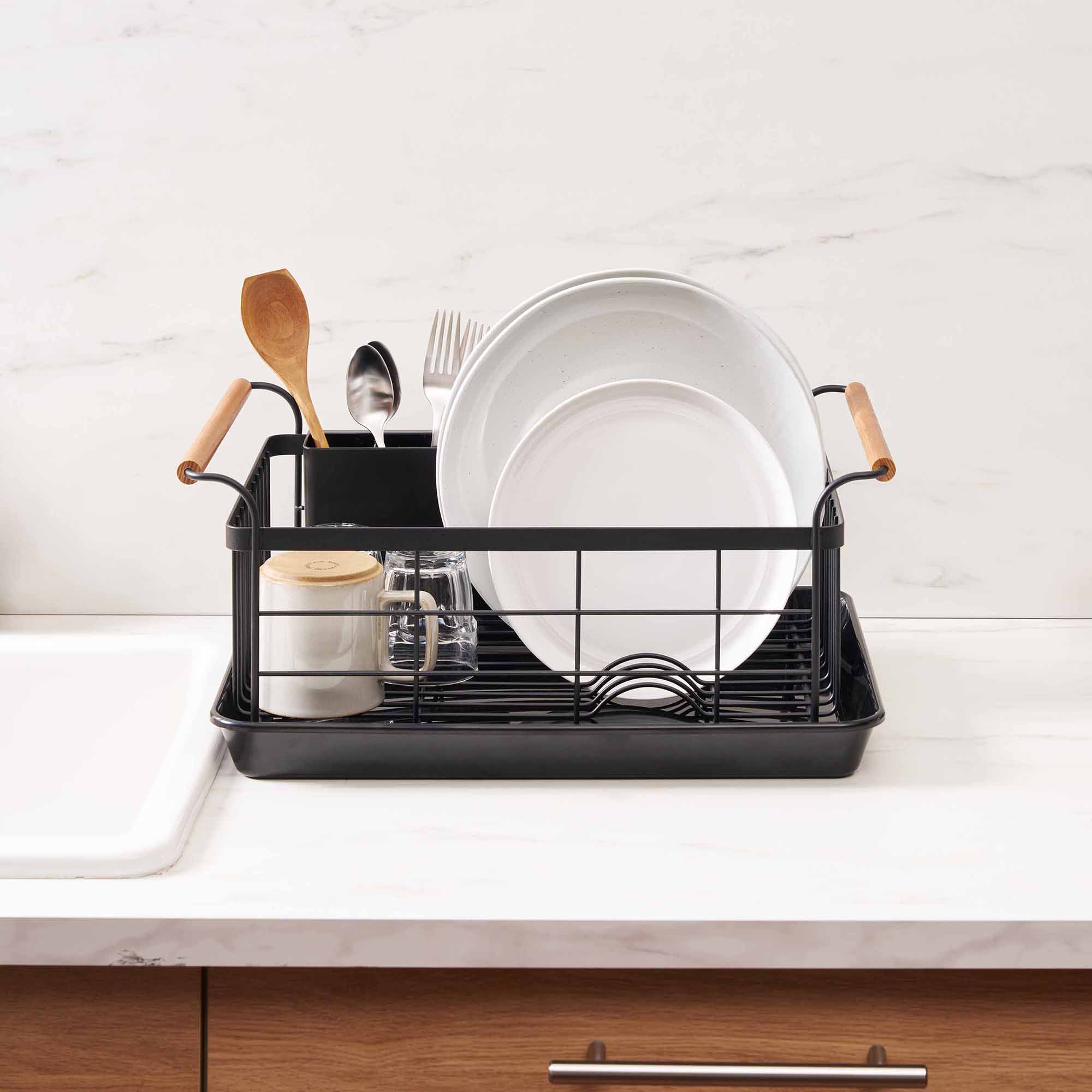 Dish Rack - Steel + Wood - Image 4