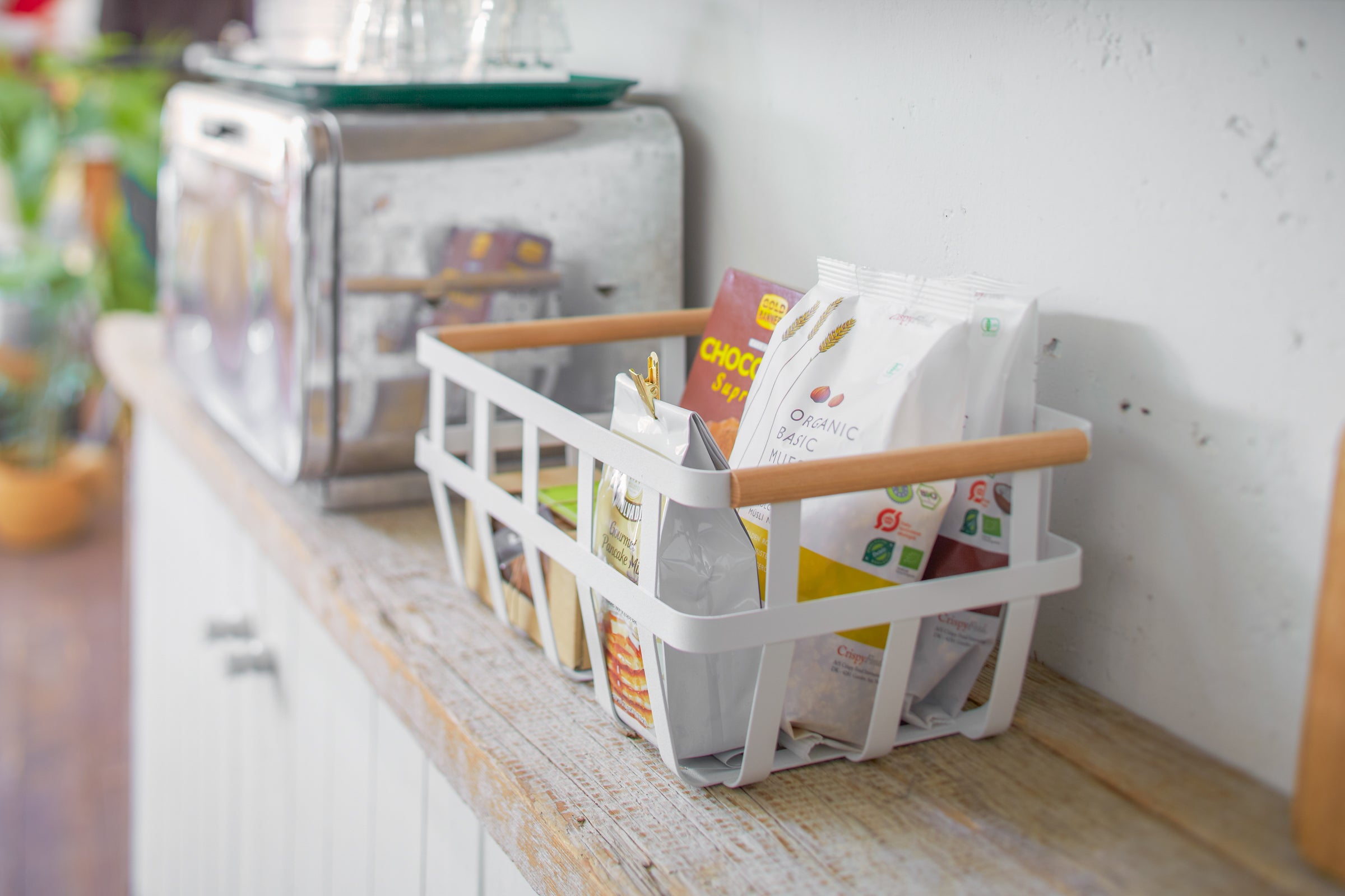 Storage Basket - Medium - Steel + Wood - Image 5