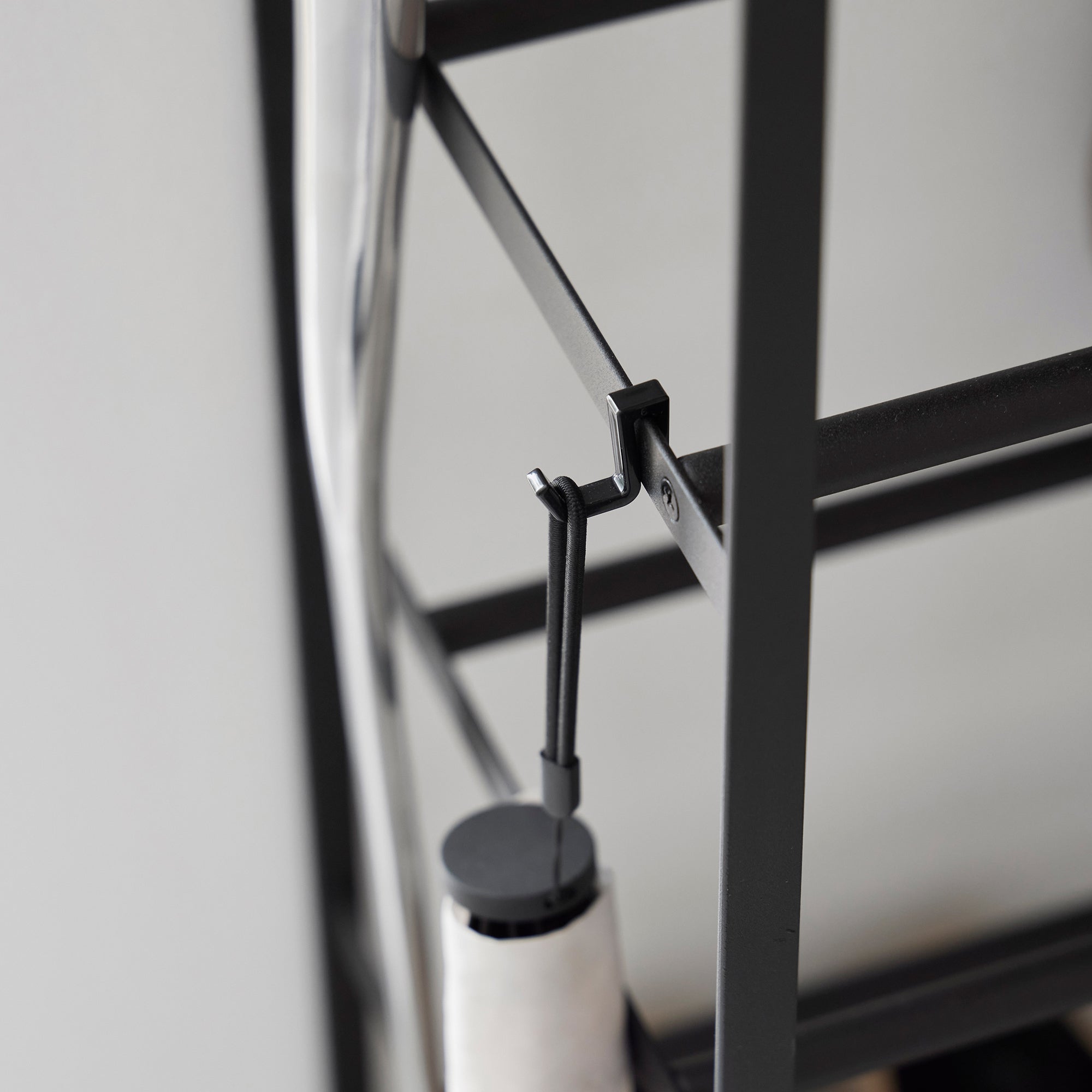 Rolling Five-Tier Shoe Rack (34.25 H) - Steel + Wood - Image 15