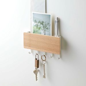 Magnetic Key Rack - Steel + Wood