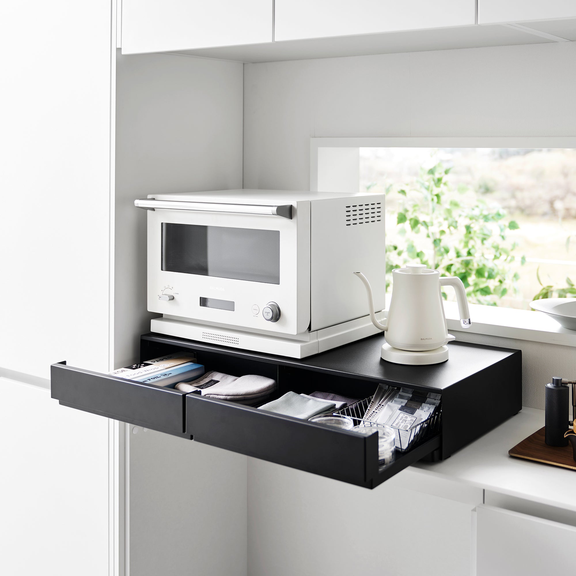Countertop Drawer with Pull-Out Shelf - Wide - Steel - Image 15