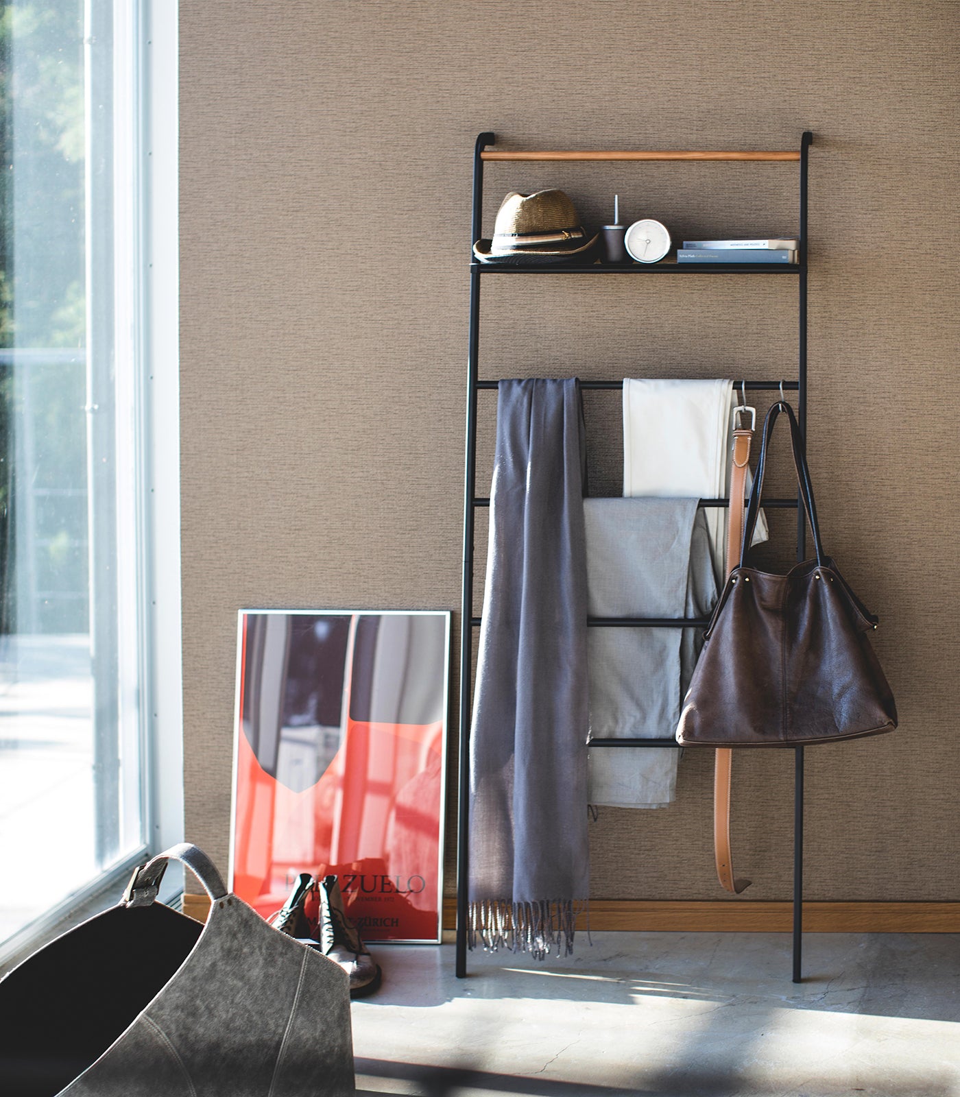 Leaning Storage Ladder With Shelf (63 H) - Steel - Image 13