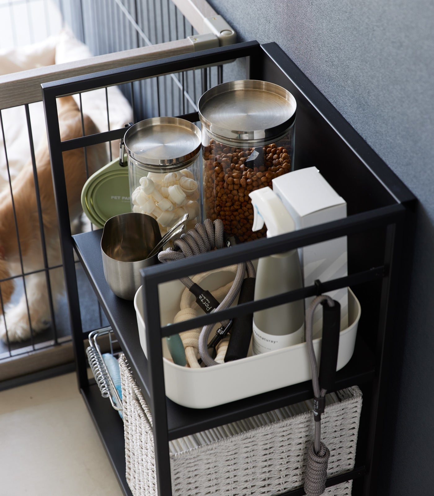 Two-Tier Hideaway Storage Cart (24 H) - Steel - Image 17