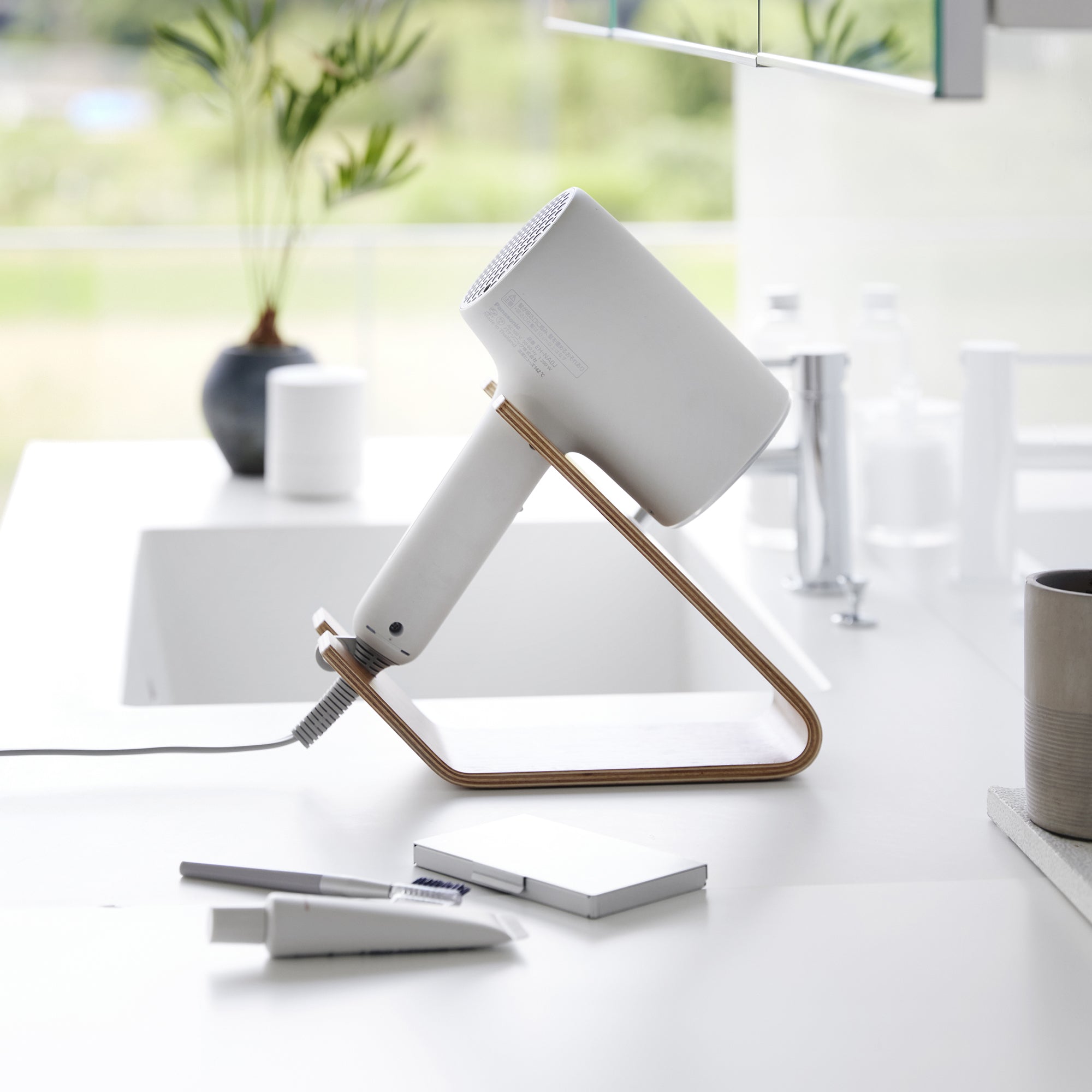 Hair Dryer and Iron Stand - Wood - Image 9