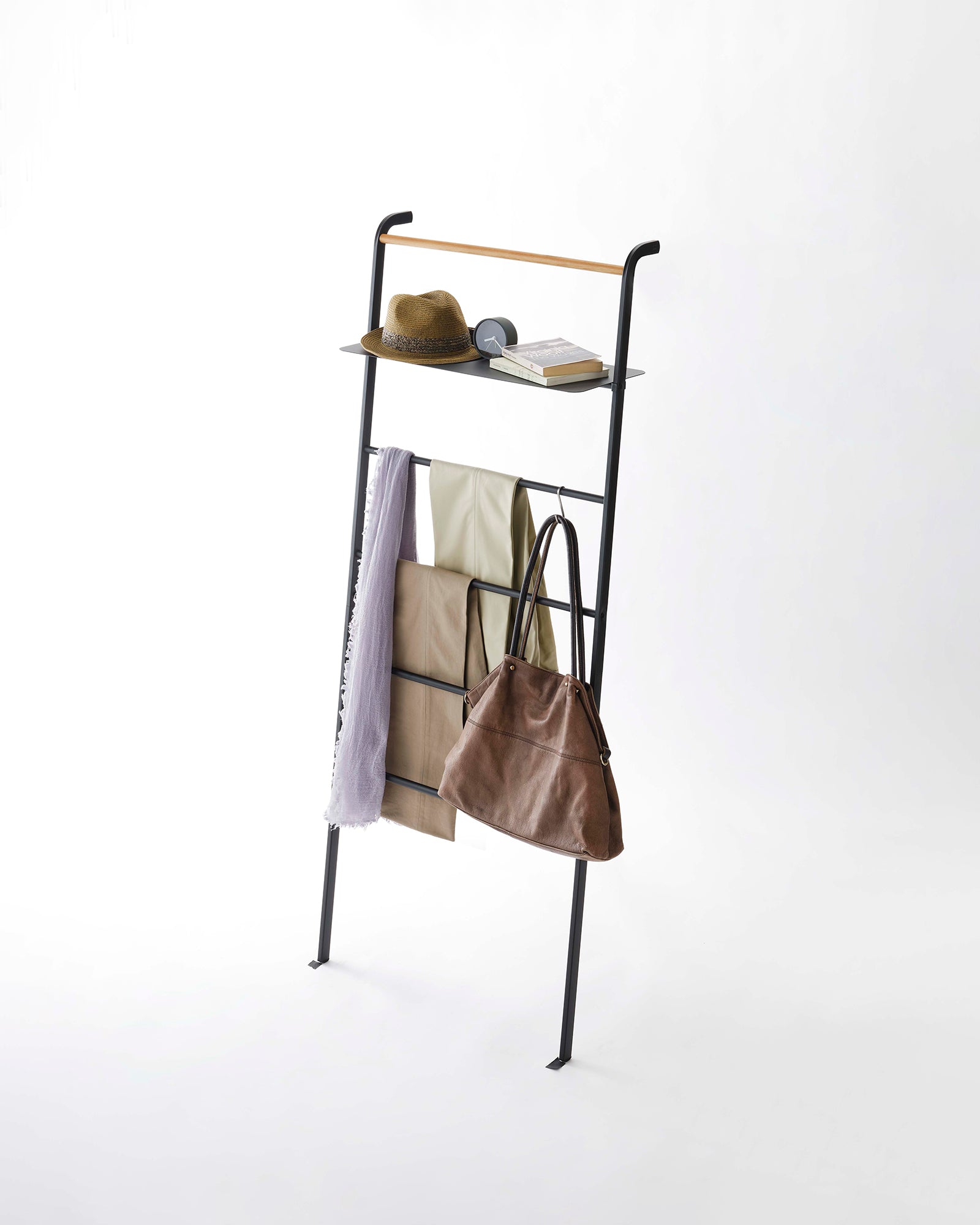 Leaning Storage Ladder With Shelf (63 H) - Steel - Image 9