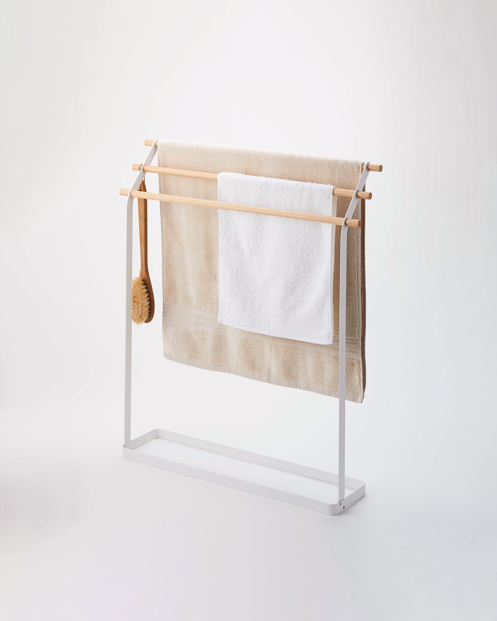 Bath Towel Rack (32 H) - Steel + Wood