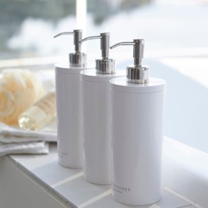 Round Dispenser Bundle - Shampoo. Conditioner. and Body Soap