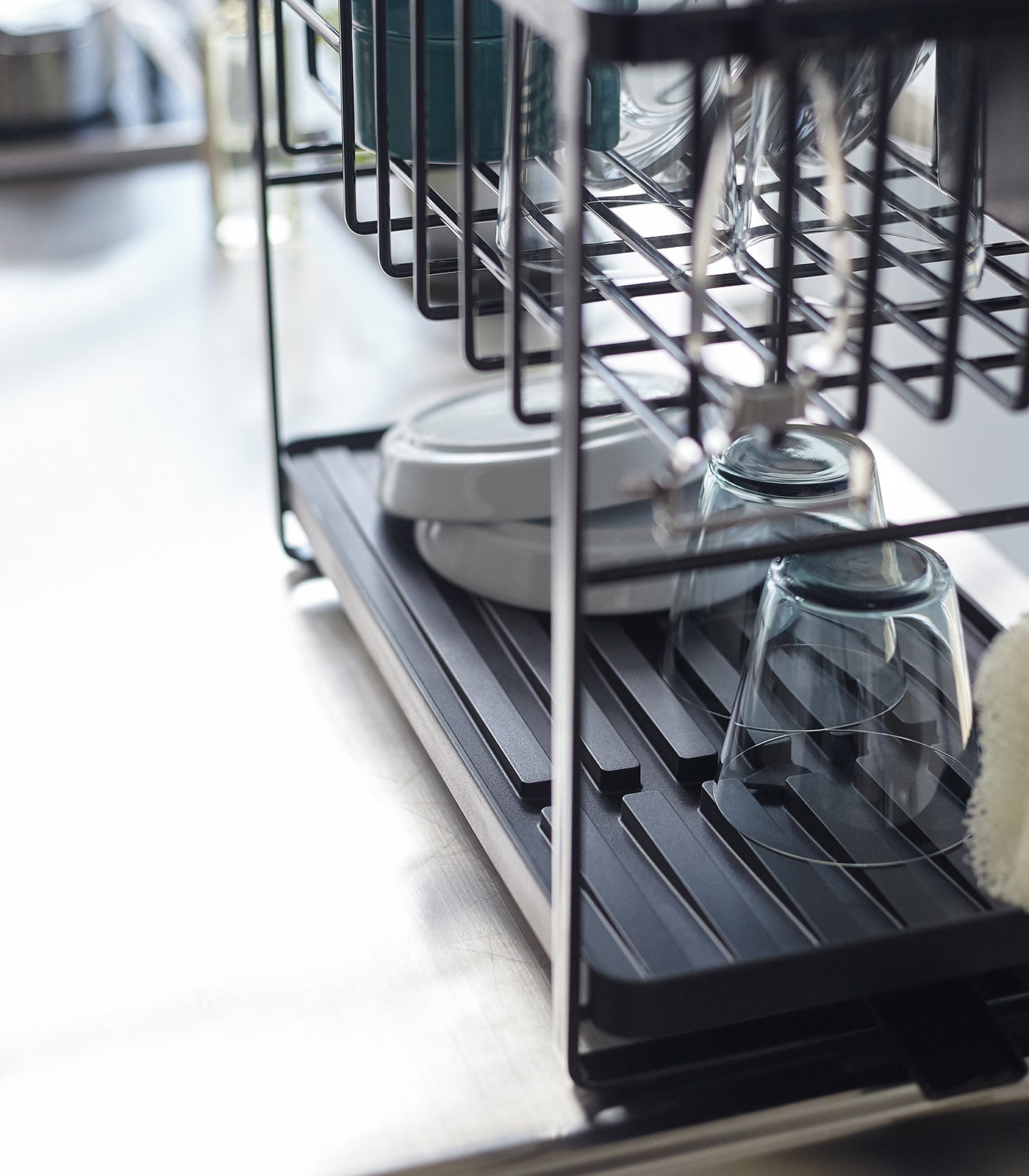 Two-Tier Wire Dish Rack - Steel - Image 13