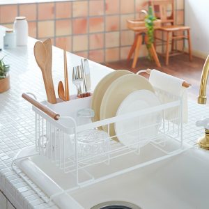 Over-the-Sink Dish Rack - Steel + Wood