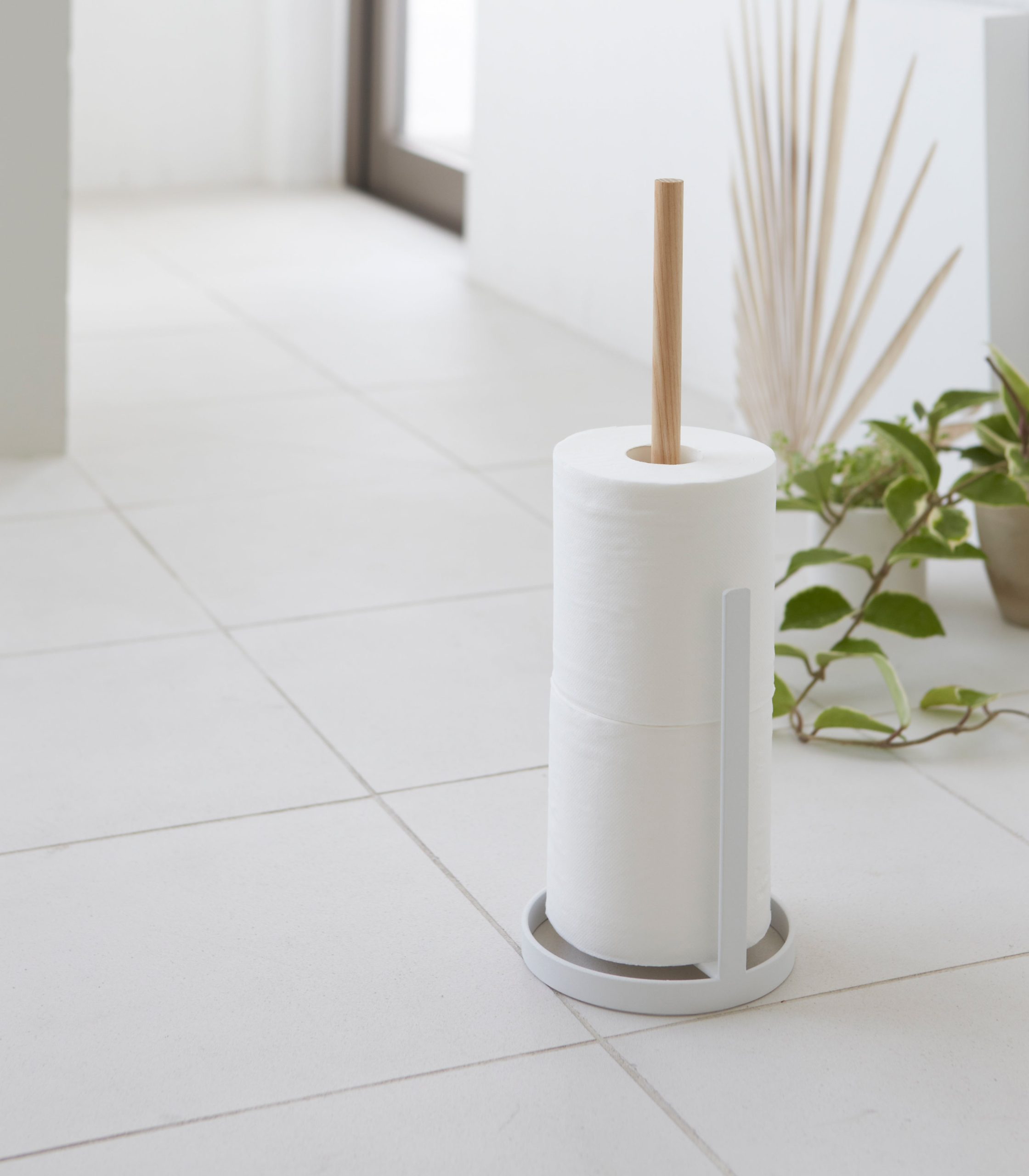 Toilet Paper Stocker - Steel + Wood - Image 2