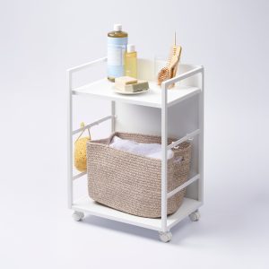 Two-Tier Hideaway Storage Cart (24 H)  - Steel
