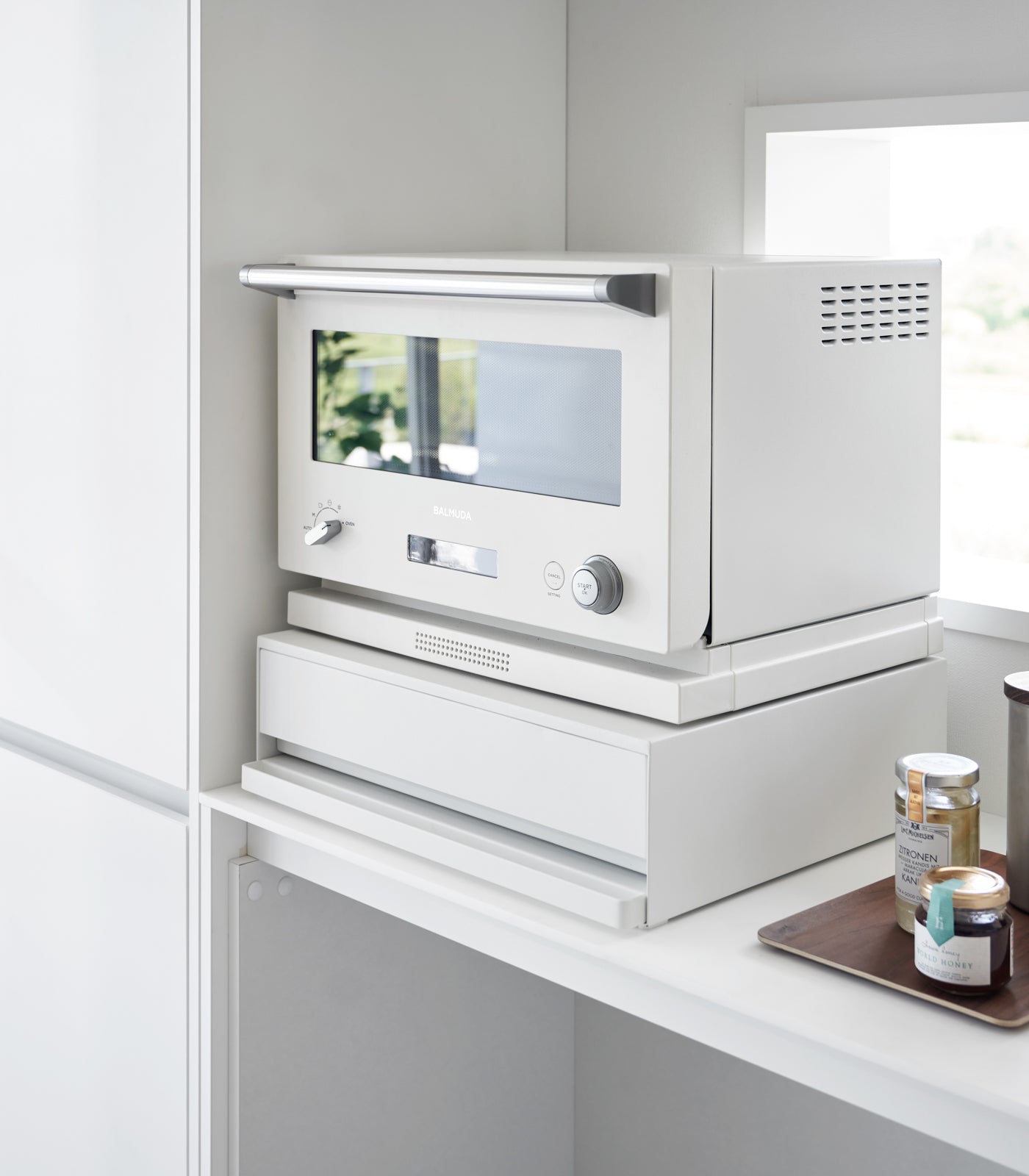 Countertop Drawer with Pull-Out Shelf - Steel - Image 4