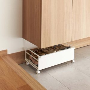 Rolling Shoe Rack (9 H) - Steel