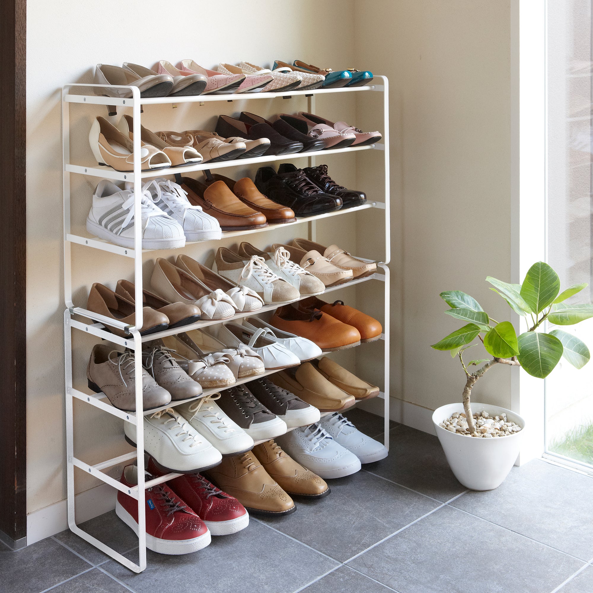 Three-Tier Expandable Shoe Rack (18 H) - Steel - Image 4