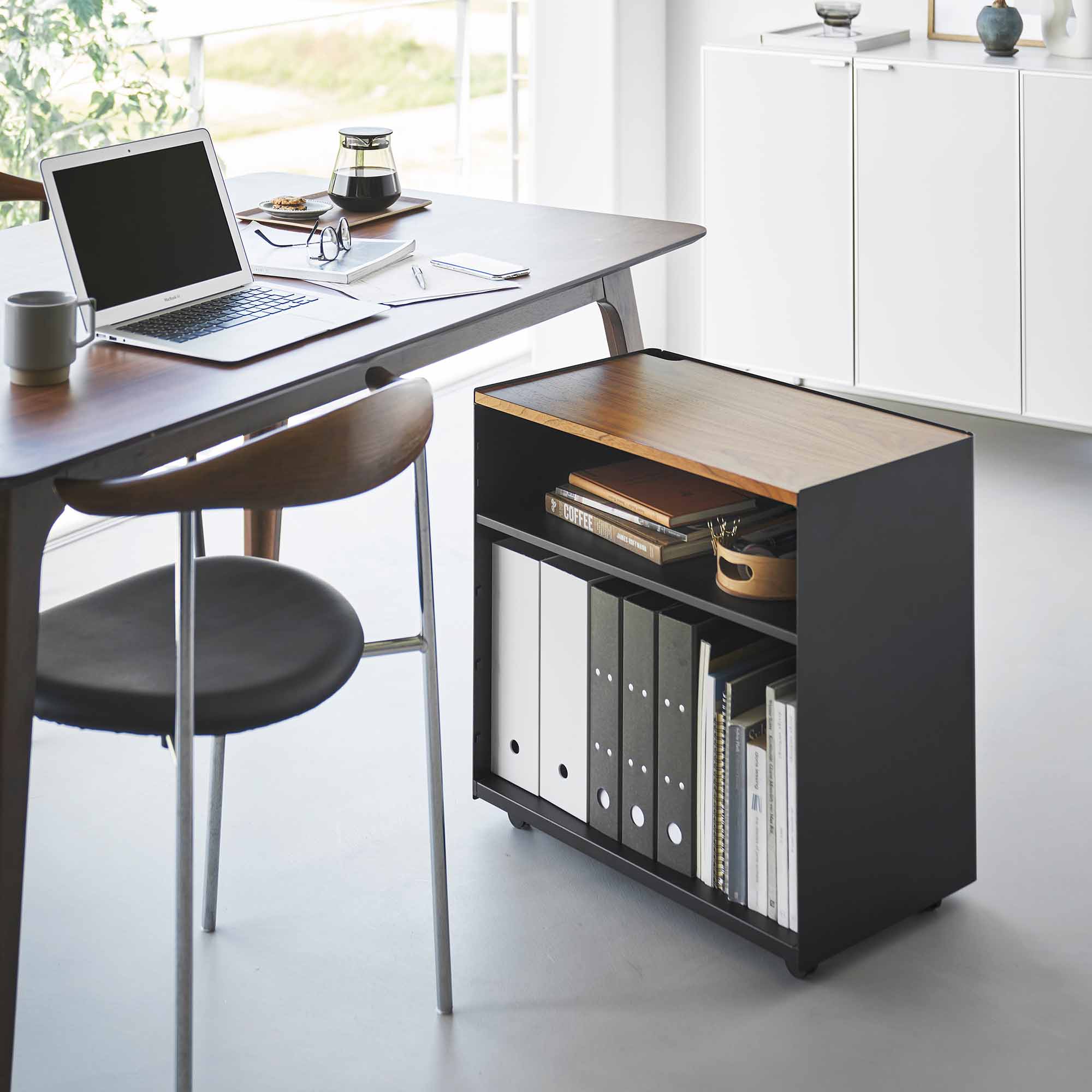 Mobile Hideaway Storage Cart (23 H) - Steel + Wood - Image 13