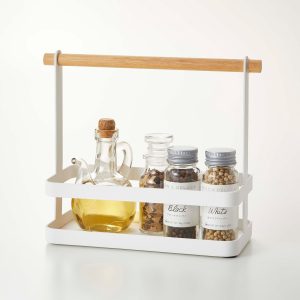 Tabletop Storage Caddy - Steel + Wood