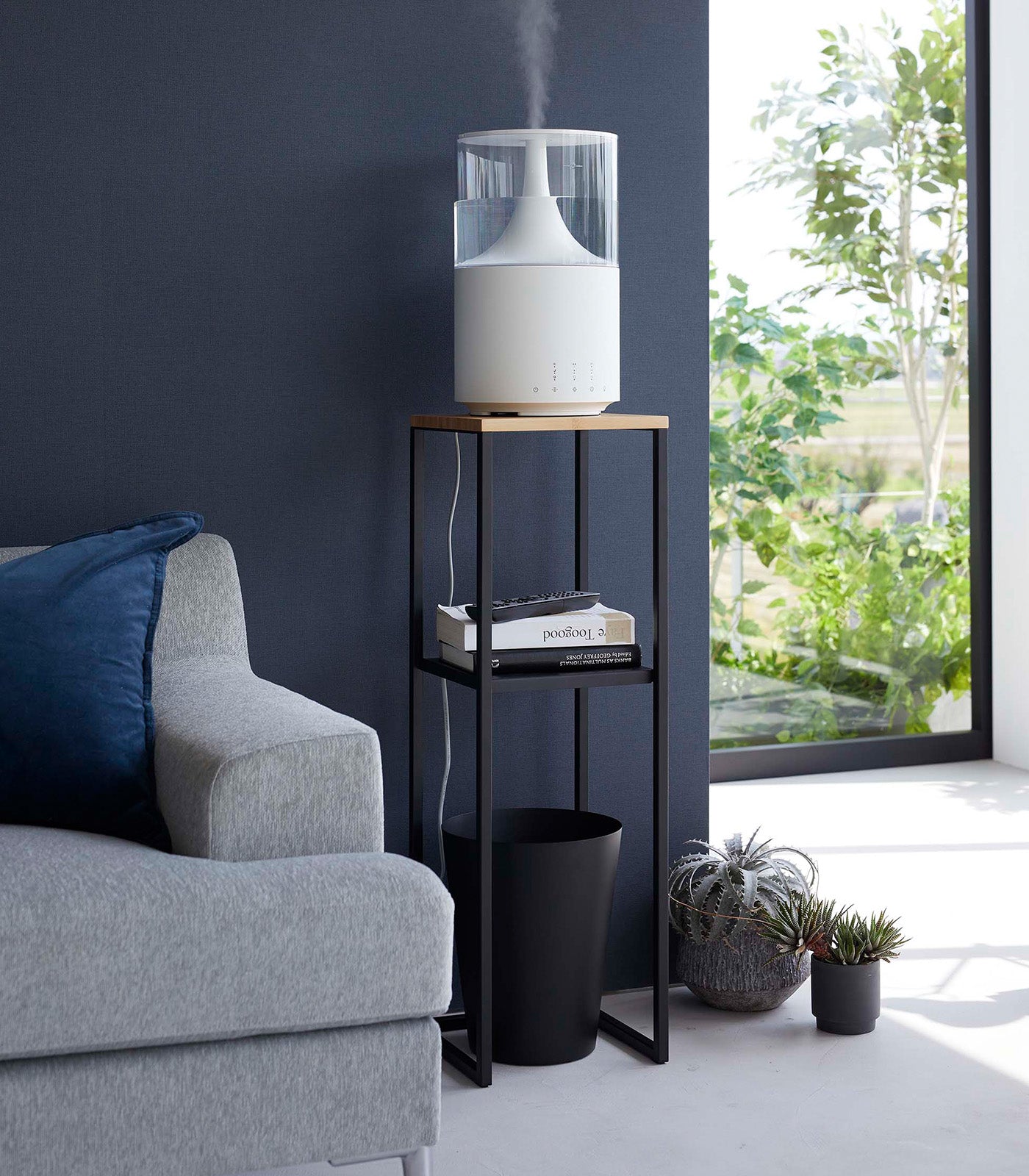 Two-Tier Display & Storage Shelf (31.5 H) - Steel + Wood - Image 10