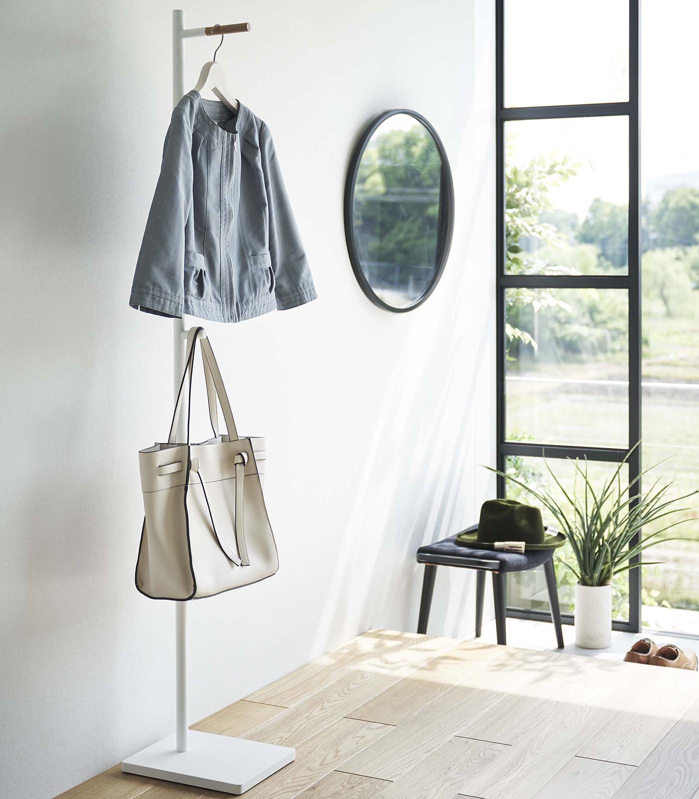 Coat Rack (63.98 H) - Steel + Wood - Image 7