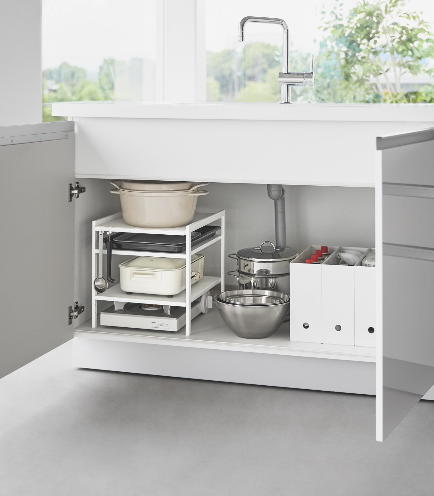Three-Tier Cabinet Storage Rack (14 H) - Steel - Image 18