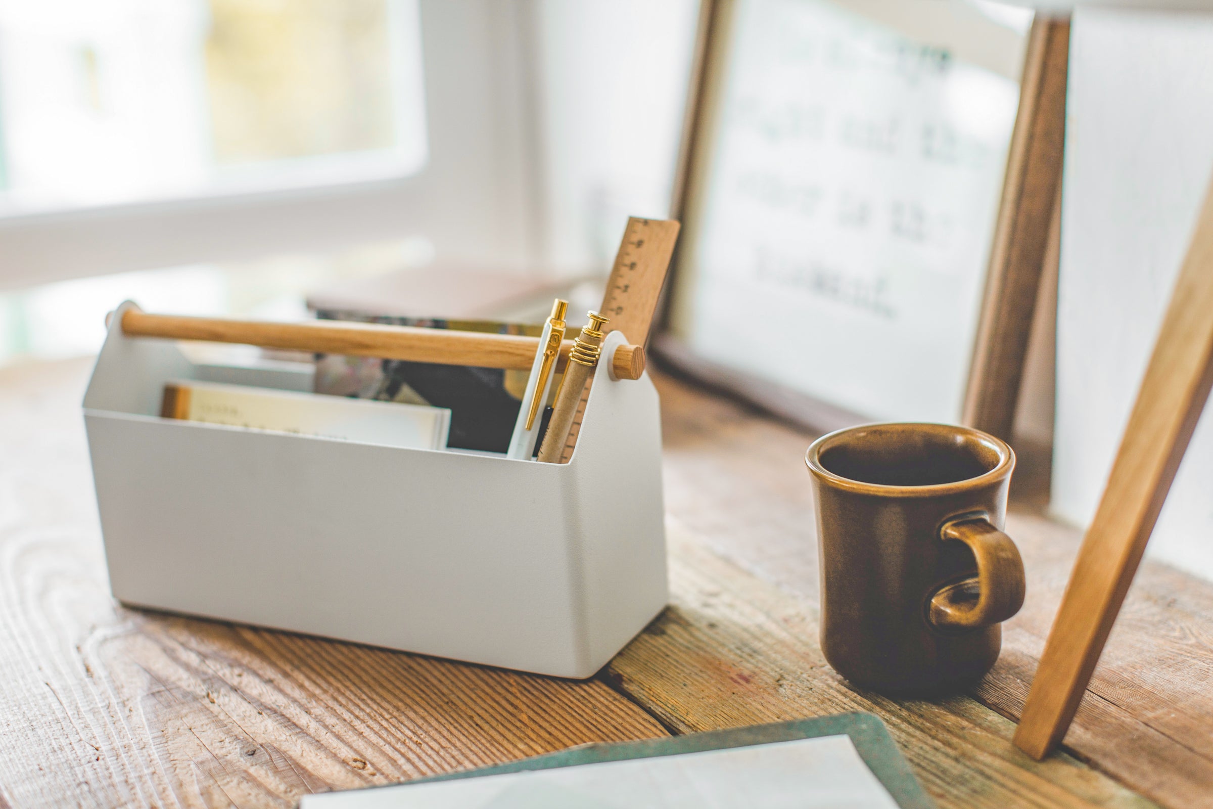 Pen + Desk Organizer - Large - Steel + Wood - Image 3