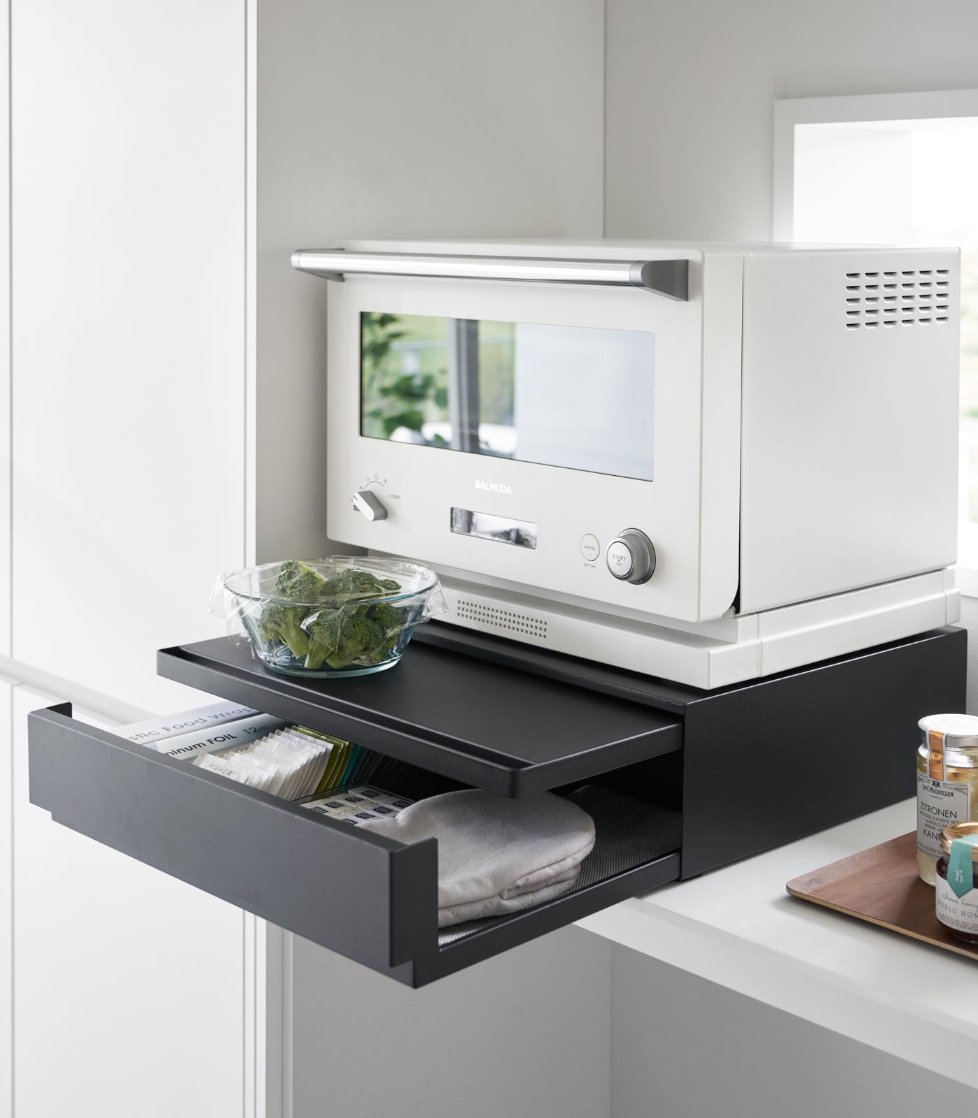 Countertop Drawer with Pull-Out Shelf - Steel - Image 12