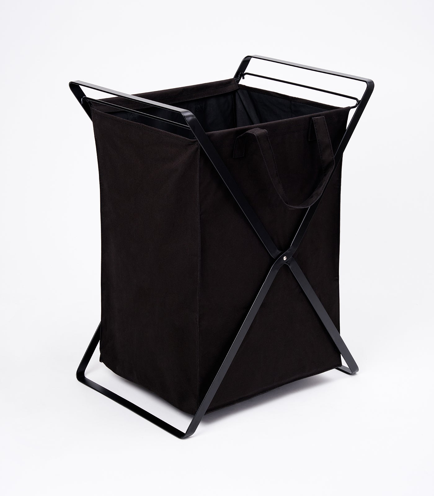 Laundry Hamper with Cotton Liner - Two Sizes - Steel + Cotton - Image 13