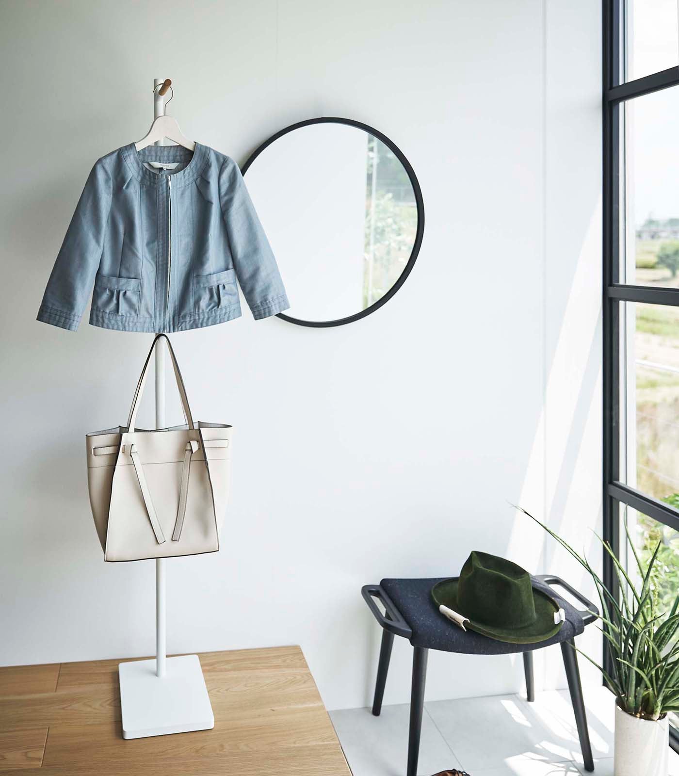 Coat Rack (63.98 H) - Steel + Wood